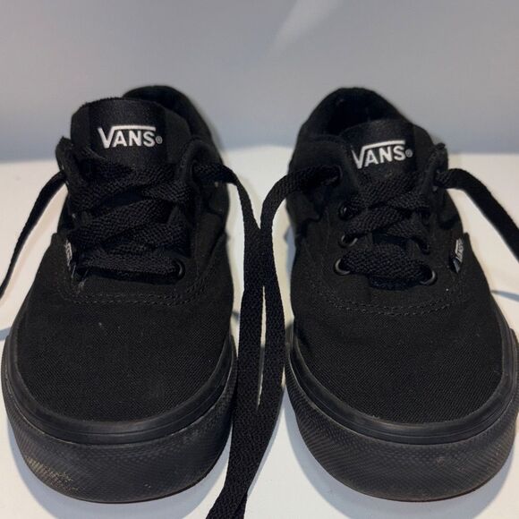 Vans Other - Vans All-Black Canvas Lace-Up Sneakers